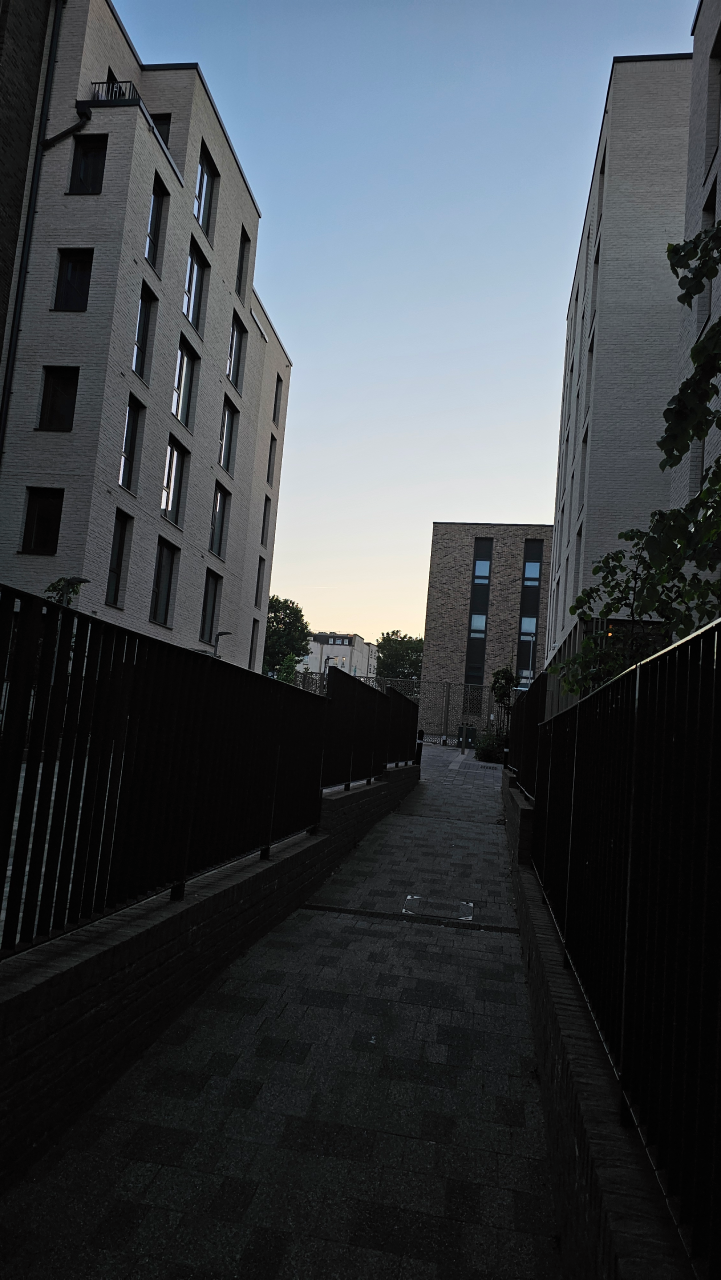 Picture of the sunset at 9PM outside of my apartment.